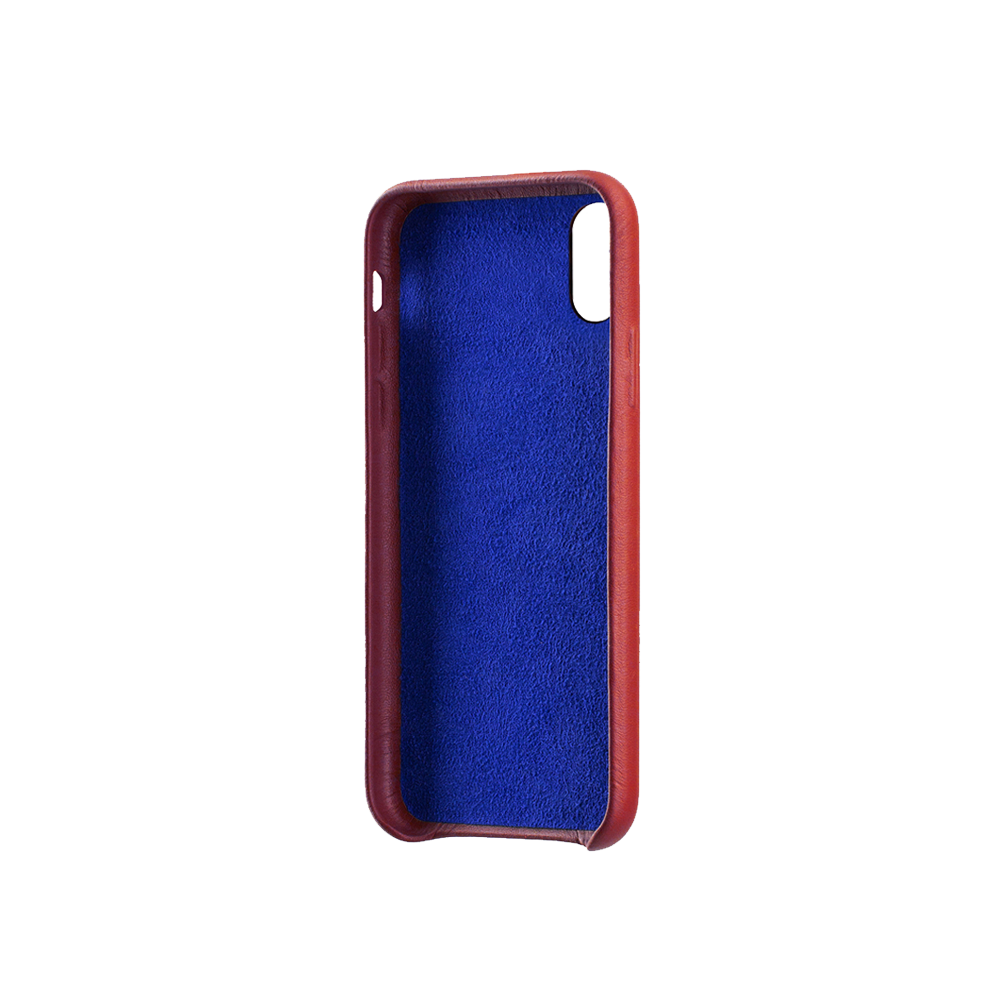 iPhone Xr red leather case