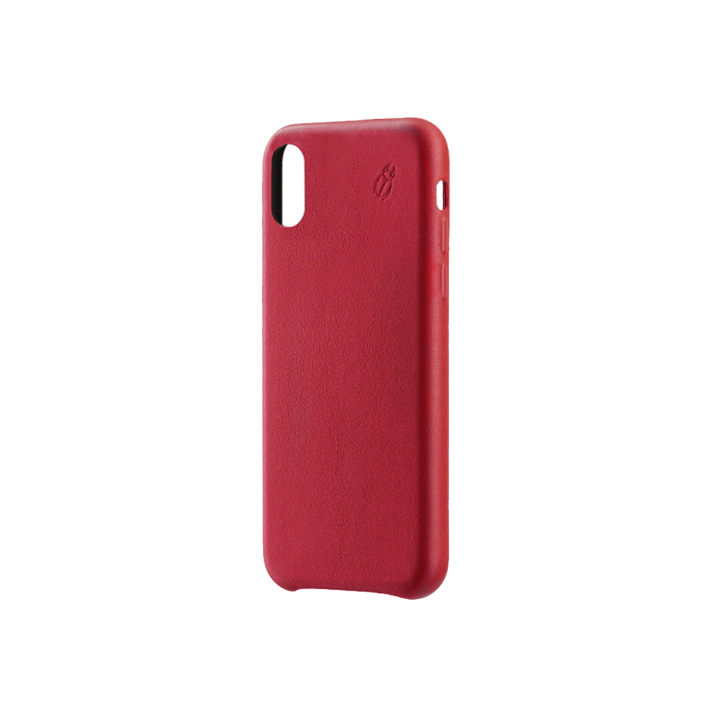 iPhone Xr red leather case