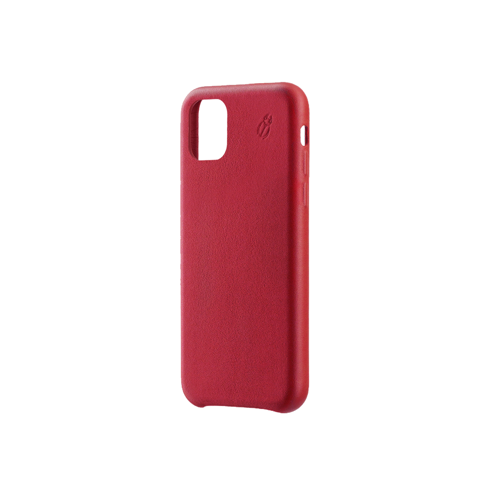 iphone 11 pro max leather case red